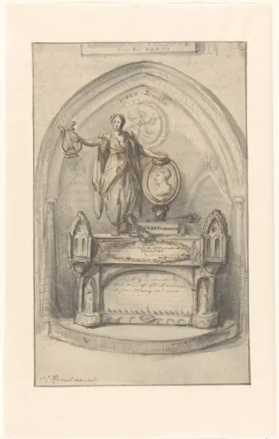 Ontwerp voor een grafmonument voor Tollens
