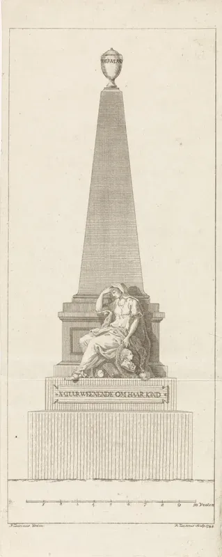Ontwerp voor een grafteken ter nagedachtenis van Pieter Nieuwland
