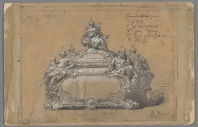 Ontwerp voor een juwelenkist van porselein