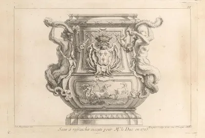 Ontwerp voor een koelemmer met het wapen van de Franse koning