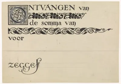 Ontwerp voor een kwitantie