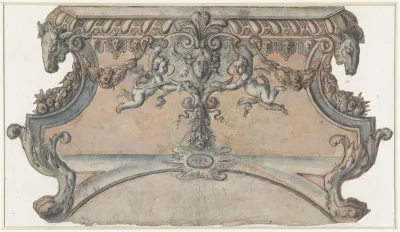 Ontwerp voor een Lodewijk XIV-penanttafel