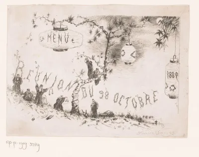 Ontwerp voor een menukaart voor een advocatendiner