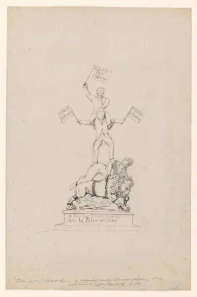 Ontwerp voor een monument ter gelegenheid van de Kamerontbinding in 1868