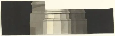Ontwerp voor een monument voor C. Brunings: basement van een zuil op pijler