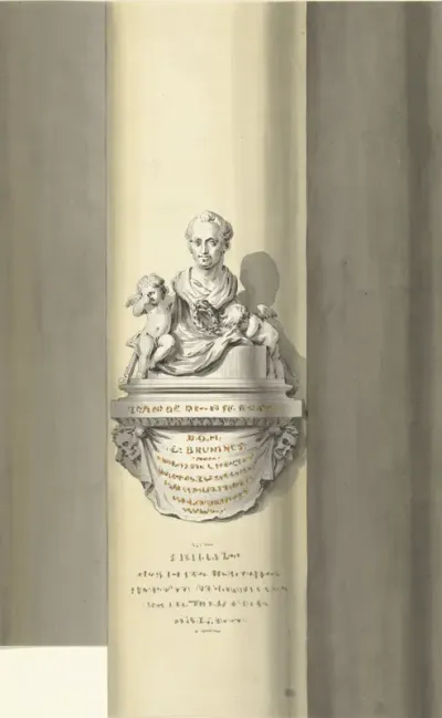 Ontwerp voor een monument voor C. Brunings: een borstbeeld