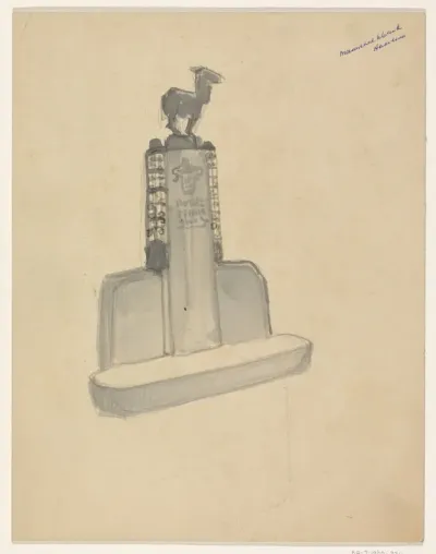 Ontwerp voor een monumentale bank ter ere van burgemeester van Haarlem Cornelis Maarschalk van Egmond en Rinnegom