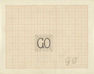 Ontwerp voor een object met de initialen G.O.