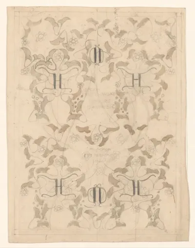 Ontwerp voor een omslag voor een uitgave van Honoré Daumier en Erich Klossowski (München 1908)