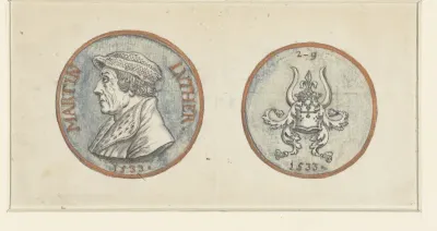 Ontwerp voor een penning met Maarten Luther