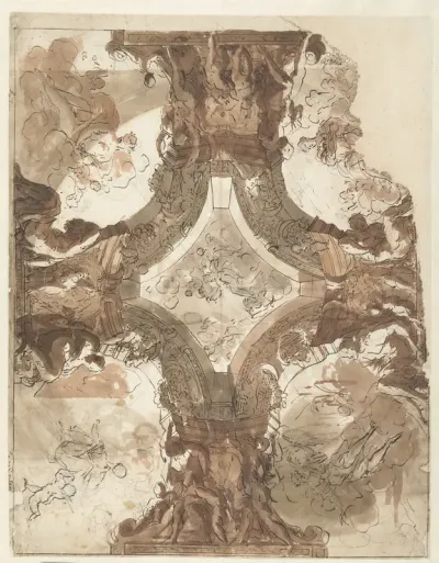 Ontwerp voor een plafond met vijf vlakken