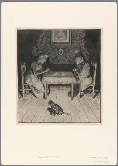 Ontwerp voor een politieke spotprent: De Voorspelling voor 1917