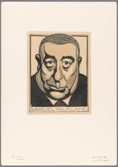 Ontwerp voor een politieke spotprent: Samuel Falkland