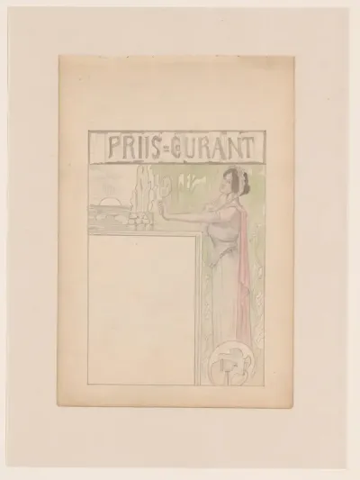 Ontwerp voor een Prijscourant van een fotografisch atelier
