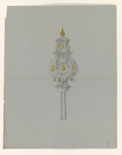 Ontwerp voor een scepter met bellen
