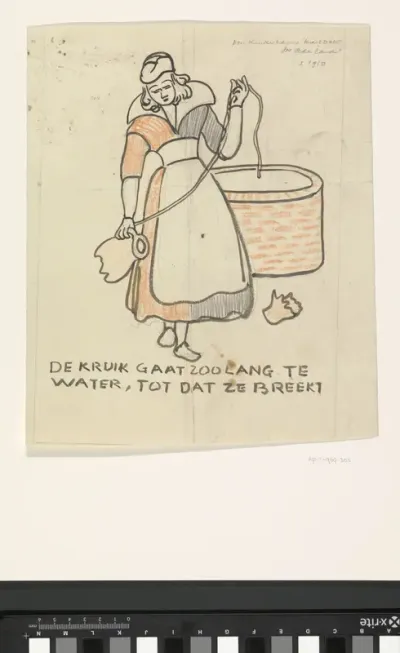 Ontwerp voor een schildering in de kinderkamer van de Mailboot