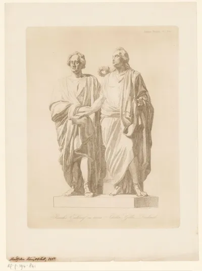 Ontwerp voor een Schiller-Goethe standbeeld