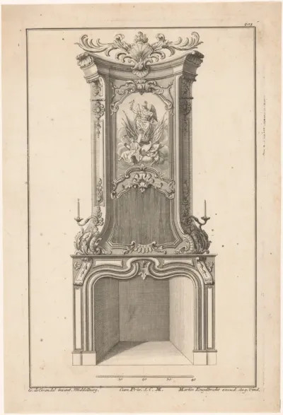 Ontwerp voor een schoorsteen met Victoria