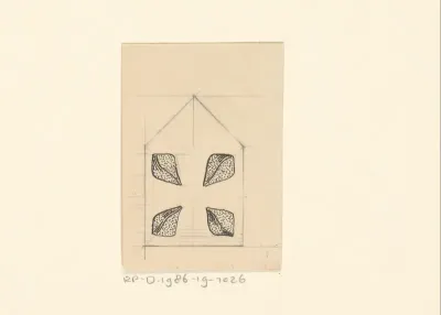 Ontwerp voor een sluitvignet met het wapen van Hilversum