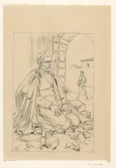 Ontwerp voor een spotprent op paus Pius X