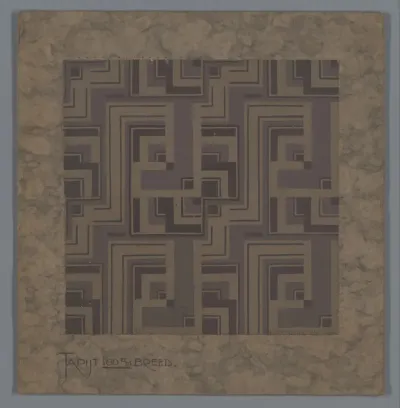 Ontwerp voor een tapijt met geometrisch patroon