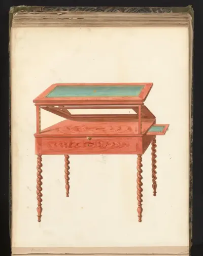 Ontwerp voor een tekentafel voor een architect