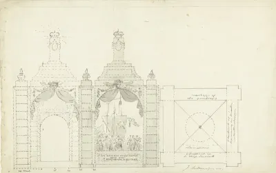 Ontwerp voor een tempeltje ten gelegenheid van de Vrijheid onder Napoleon