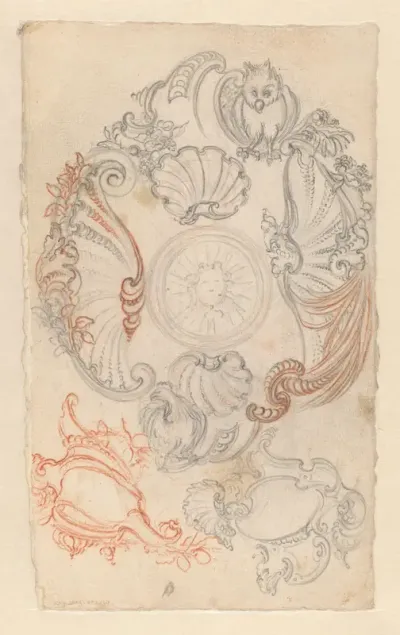 Ontwerp voor een terrine met cartouches