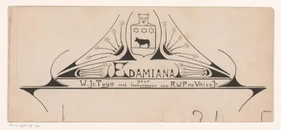 Ontwerp voor een titelhoofd van Edamiana van W.J. Tuyn
