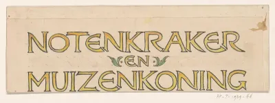 Ontwerp voor een titelpagina voor: E.T.A. Hoffmann, Notenkraker en muizenkoning, 1898