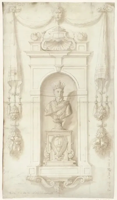 Ontwerp voor een wandmonument met Cosimo I dei Medici