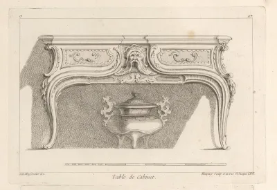Ontwerp voor een wandtafel met twee lades