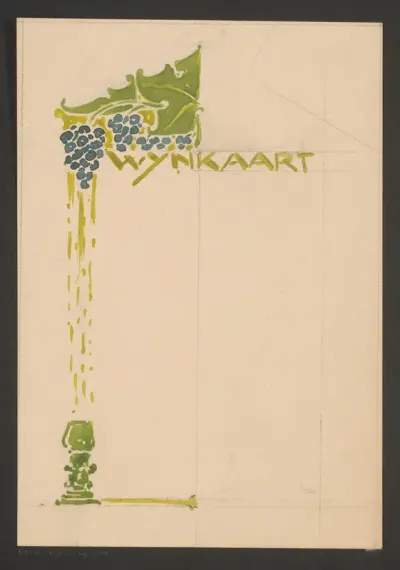 Ontwerp voor een wijnkaart