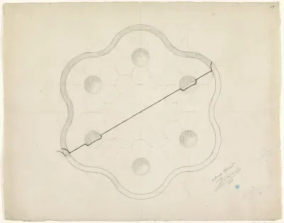 Ontwerp voor een zilveren theeblad