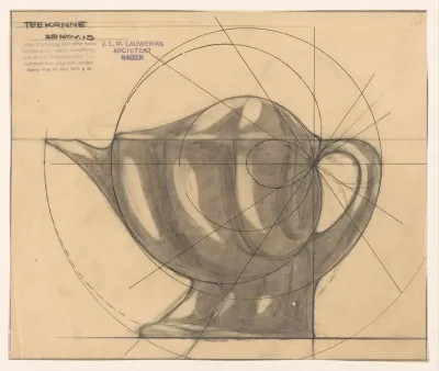 Ontwerp voor een zilveren theepot