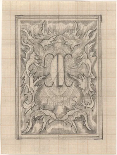 Ontwerp voor ex libris van Carel Lion Cachet