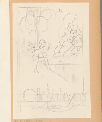 Ontwerp voor ex libris van Otto Verhagen (II)