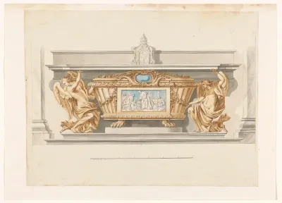 Ontwerp voor het altaar van de heilige Camillo de Lellis voor de Santa Maria Maddalena in Rome