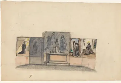 Ontwerp voor het altaarstuk van de H. Theresia van Lisieux te Laren (Noord-holland)