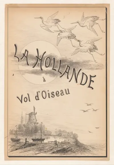 Ontwerp voor het bandstempel van H. Havard, La Hollande à Vol d' Oiseau, Parijs 1881