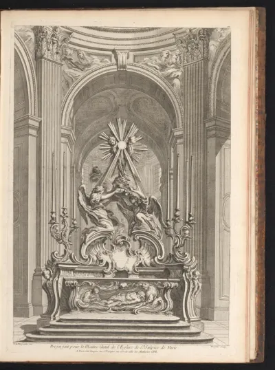 Ontwerp voor het hoofdaltaar van de Saint-Sulpice in Parijs