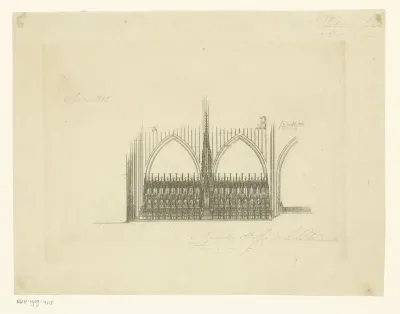 Ontwerp voor het koorgestoelte van de Onze-Lieve-Vrouwekathedraal te Antwerpen
