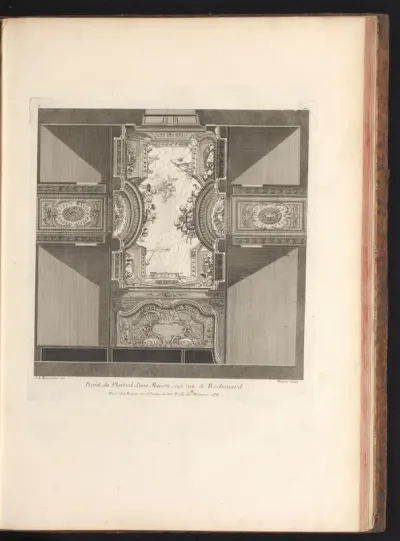 Ontwerp voor het plafond van het huis van Françoise Petit en Meissonnier