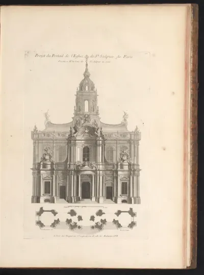 Ontwerp voor het portaal van de Saint-Sulpice in Parijs