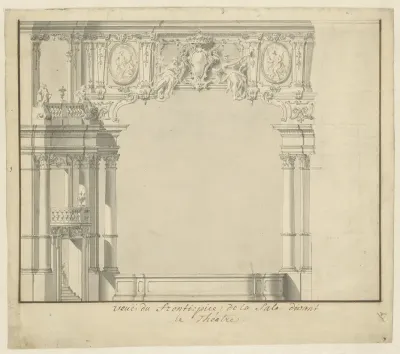 Ontwerp voor het proscenium in de Hofoper, Mannheim