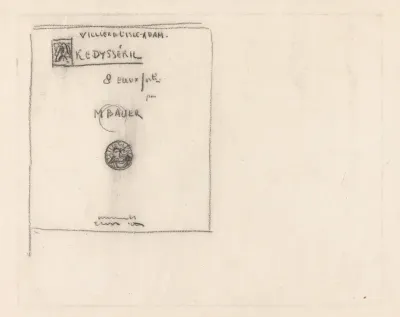 Ontwerp voor het titelblad van Akëdysséril