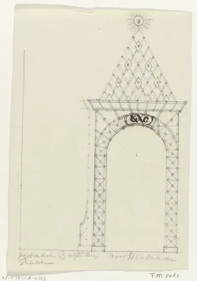 Ontwerp voor illuminatie van het West-Indische buitenhuis te Amsterdam, 1788