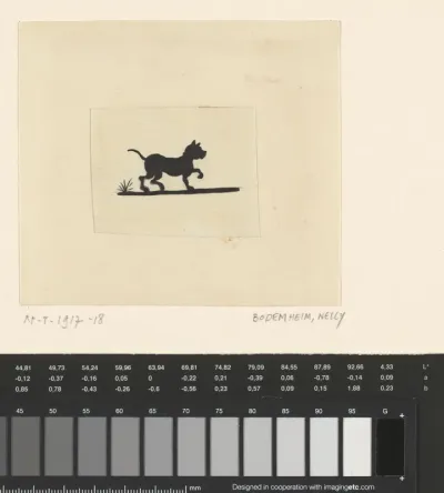 Ontwerp voor illustratie voor In Holland staat een huis: silhouet van een hondje