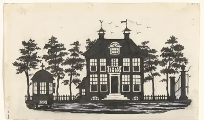 Ontwerp voor In Holland staat een Huis: silhouet van een huis