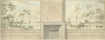 Ontwerp voor kamerwand voor de eetkamer van D. Luden